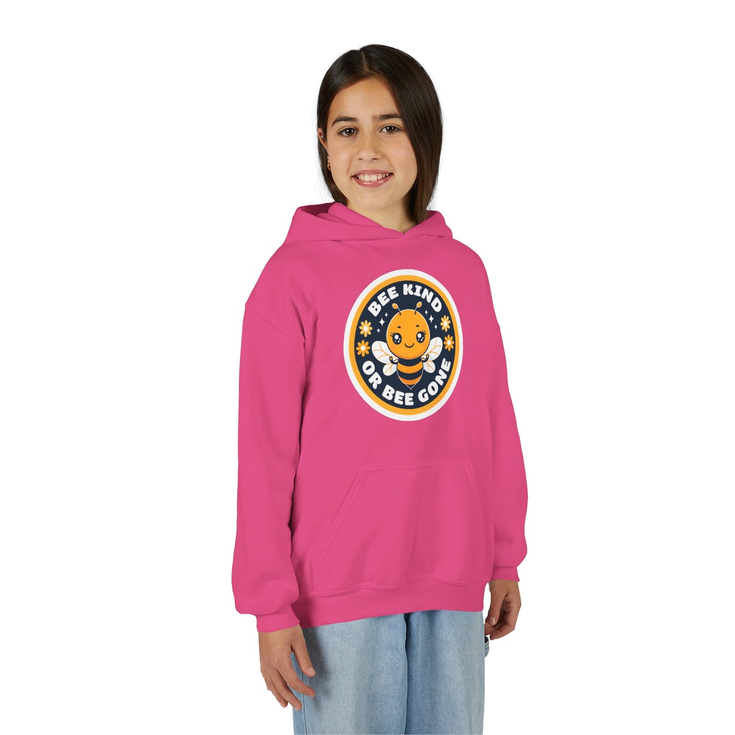 Bee Kind Badge hoodie | Youth Hoodie, Cute Bee Graphic