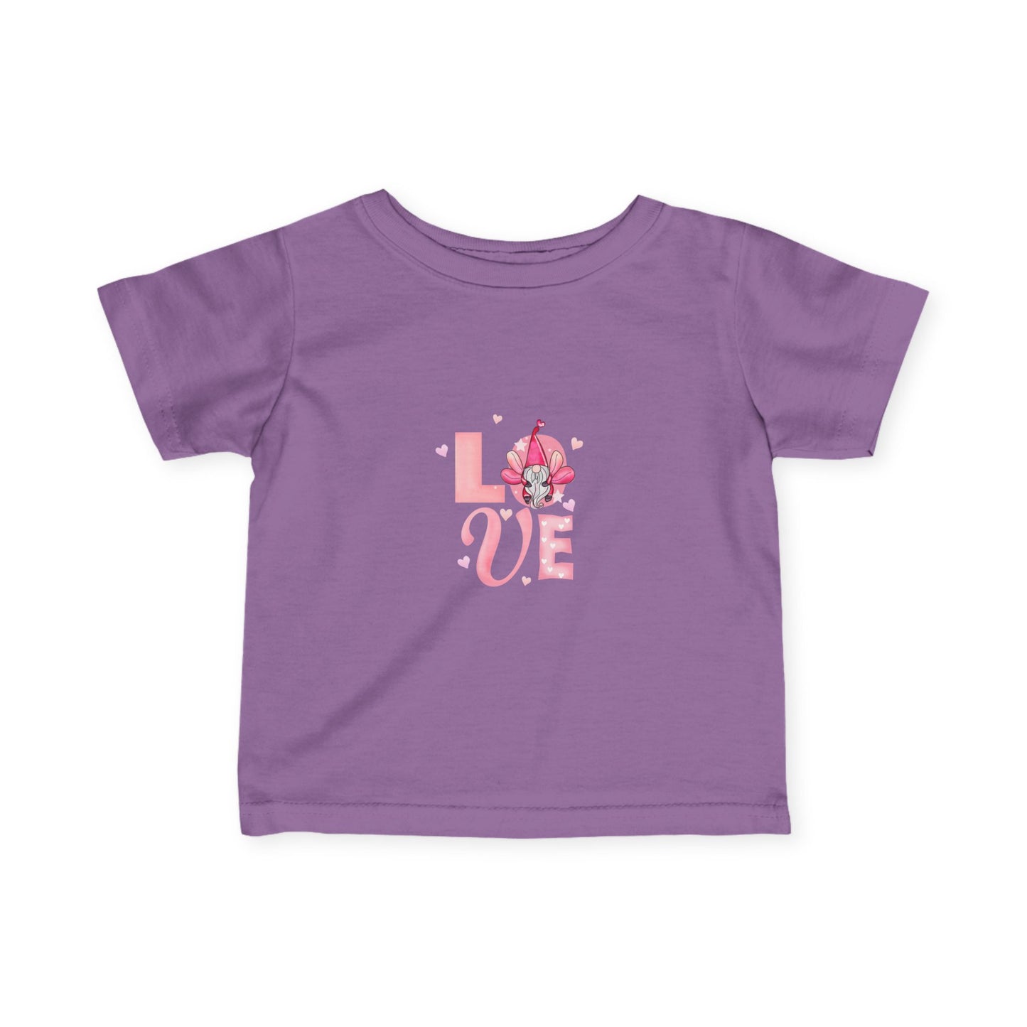 Infant Tee — Pink Floral "LOVE" Baby T‑Shirt, Cute Newborn Gift for Valentine’s & Everyday