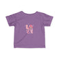 Infant Tee — Pink Floral "LOVE" Baby T‑Shirt, Cute Newborn Gift for Valentine’s & Everyday