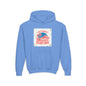 California Surfing Youth Hoodie — Retro Beach Palm Tree Surf Graphic