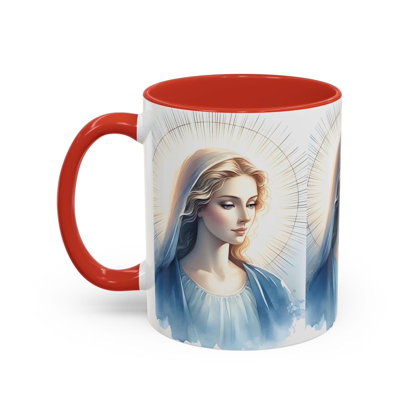 Serene Virgin Mary Accent Coffee Mug