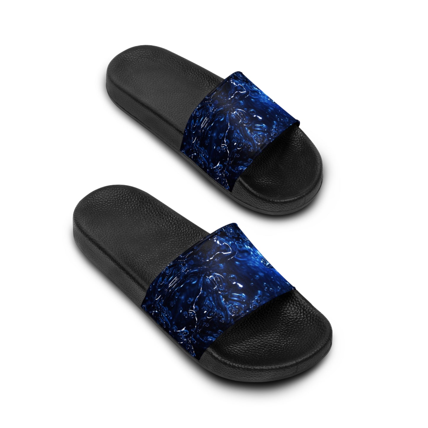 Men's Slide Sandals - Ocean Wave Design, Perfect for Summer