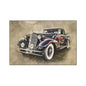 Vintage Classic Car Floor Mat — Retro Antique Auto Garage Rug
