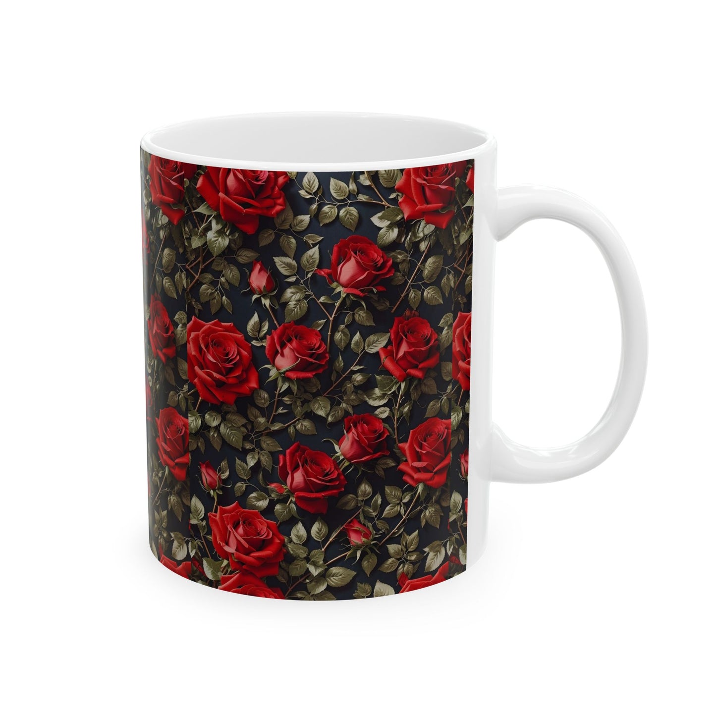 Elegant Floral Ceramic Mug with Roses | Perfect for Gifts, Valentine's Day, Mother's Day, Kitchen Decor, Tea Lovers