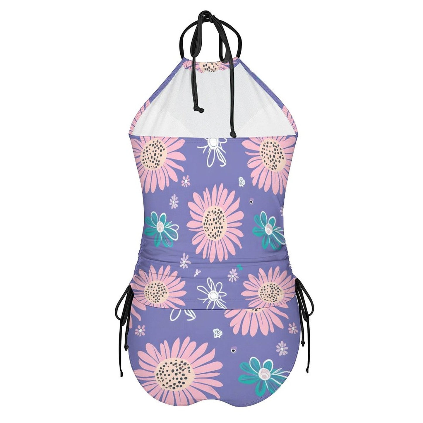 2-Piece Women's Tankini Set with High Neck Halter Top
