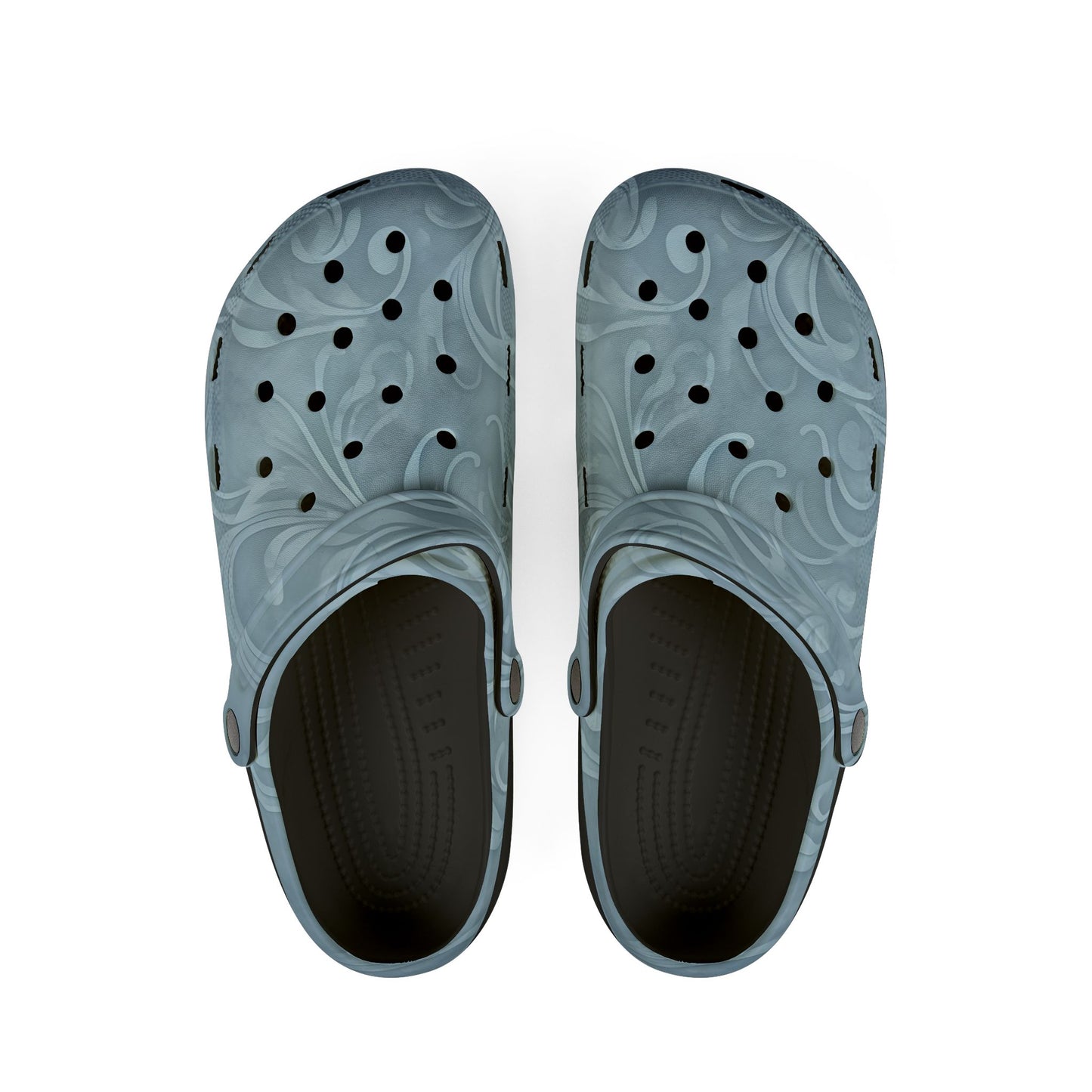 Blue Swirl EVA Foam Clogs — Comfortable Water-Friendly Slip-On Shoes