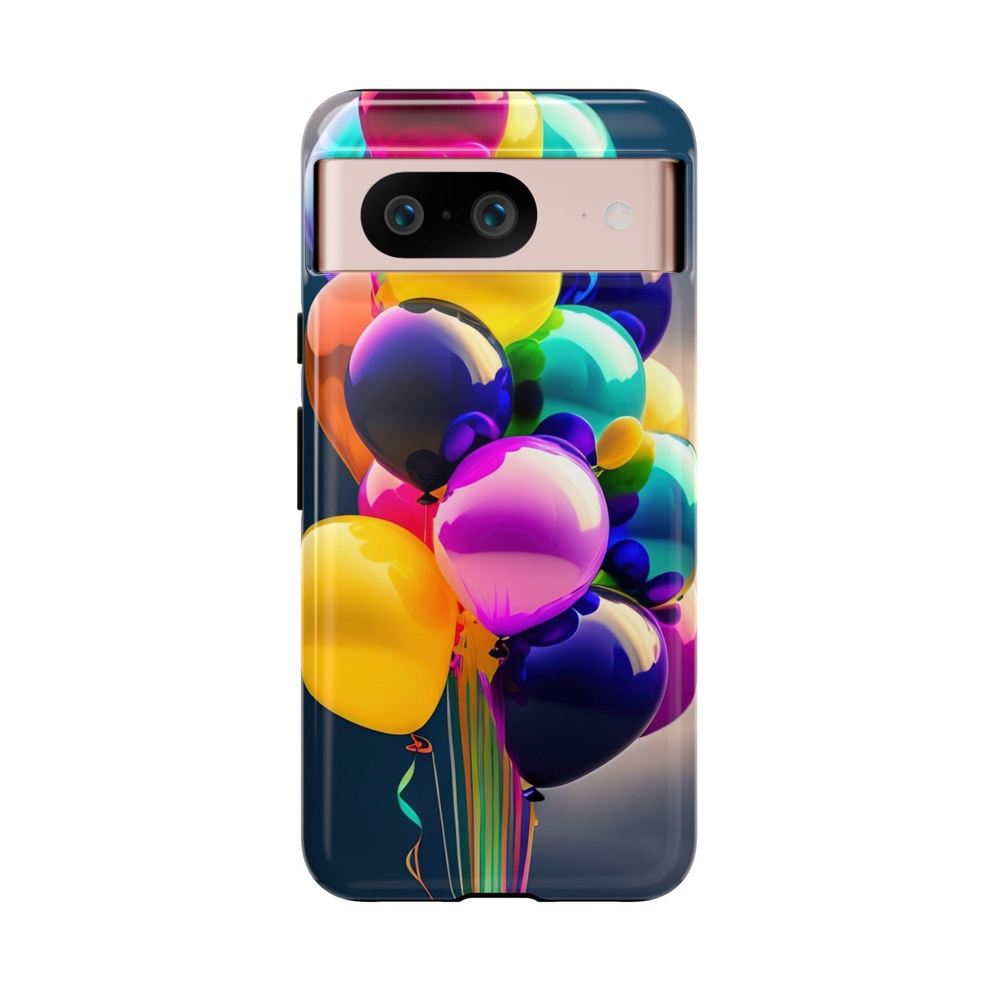 Colorful Balloon Tough Phone Case — Vibrant Party Balloons Protective Cover