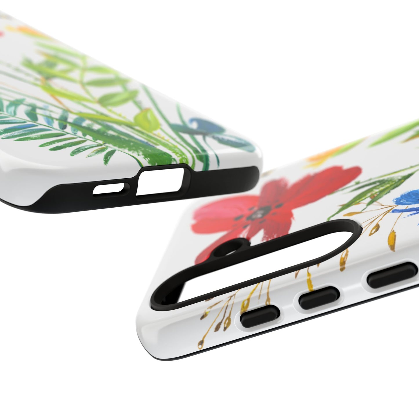 Floral Watercolor Tough Phone Case — Wildflower Bouquet Protective Cover