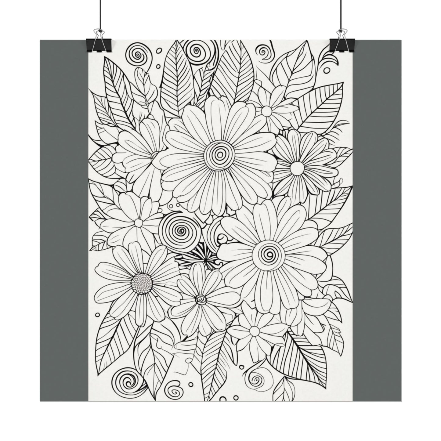 COLOR IT YOURSELF  Line Art Poster — Textured Matte Print