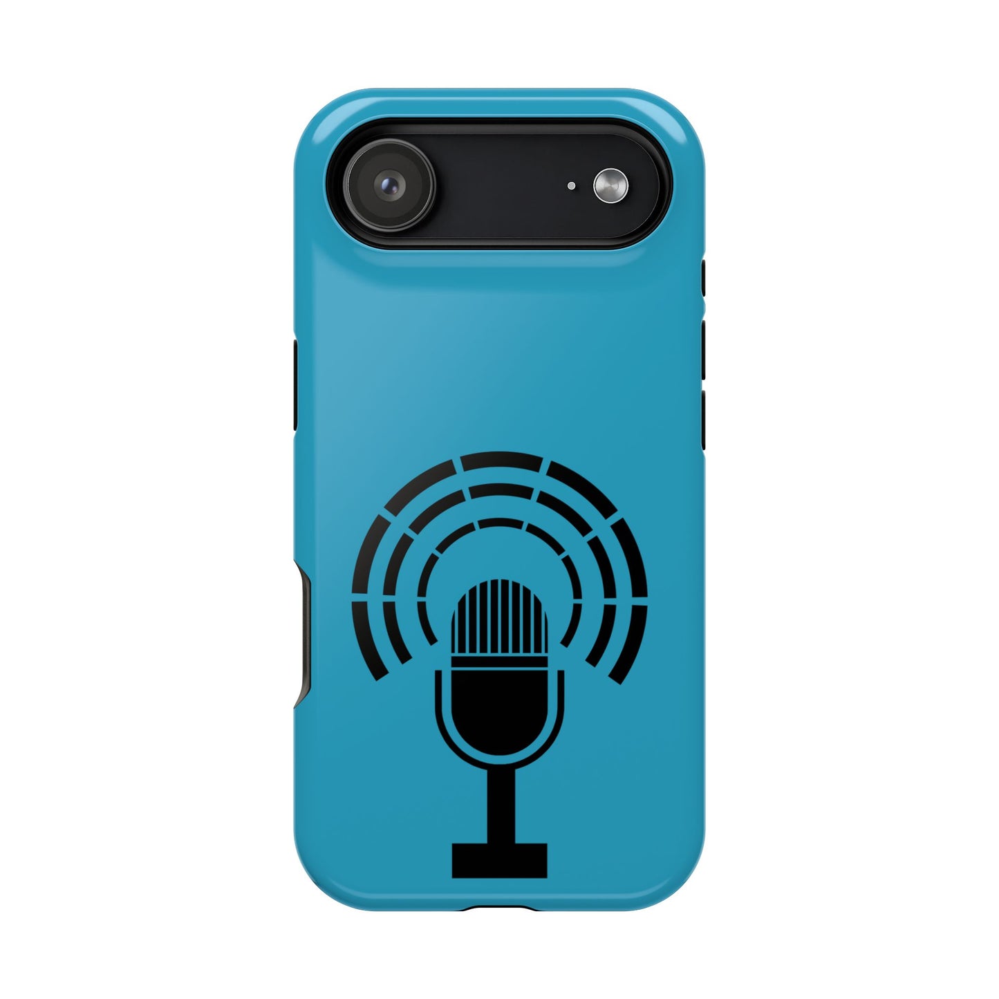 Phone Case — Retro Microphone Podcast Design, Magnetic Impact-Resistant