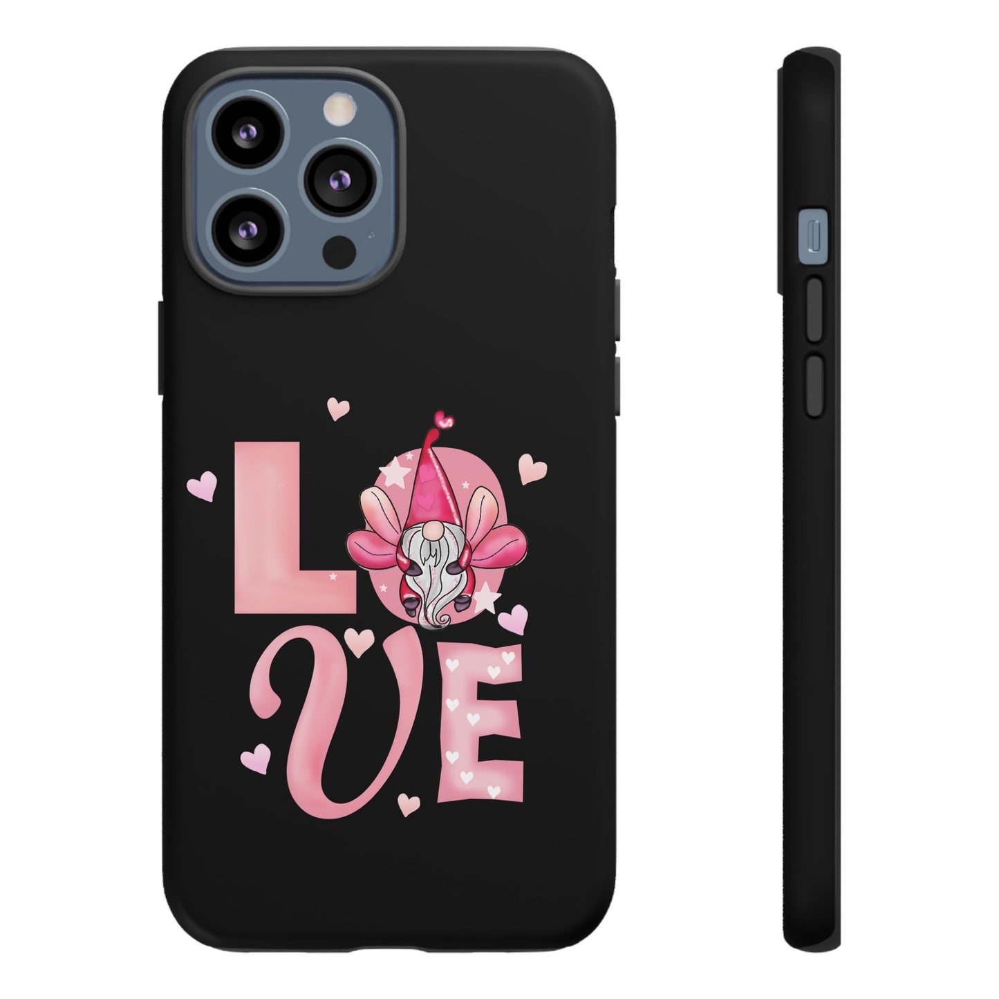Love Gnome Phone Case — Cute Pink Heart Valentines Protective Case
