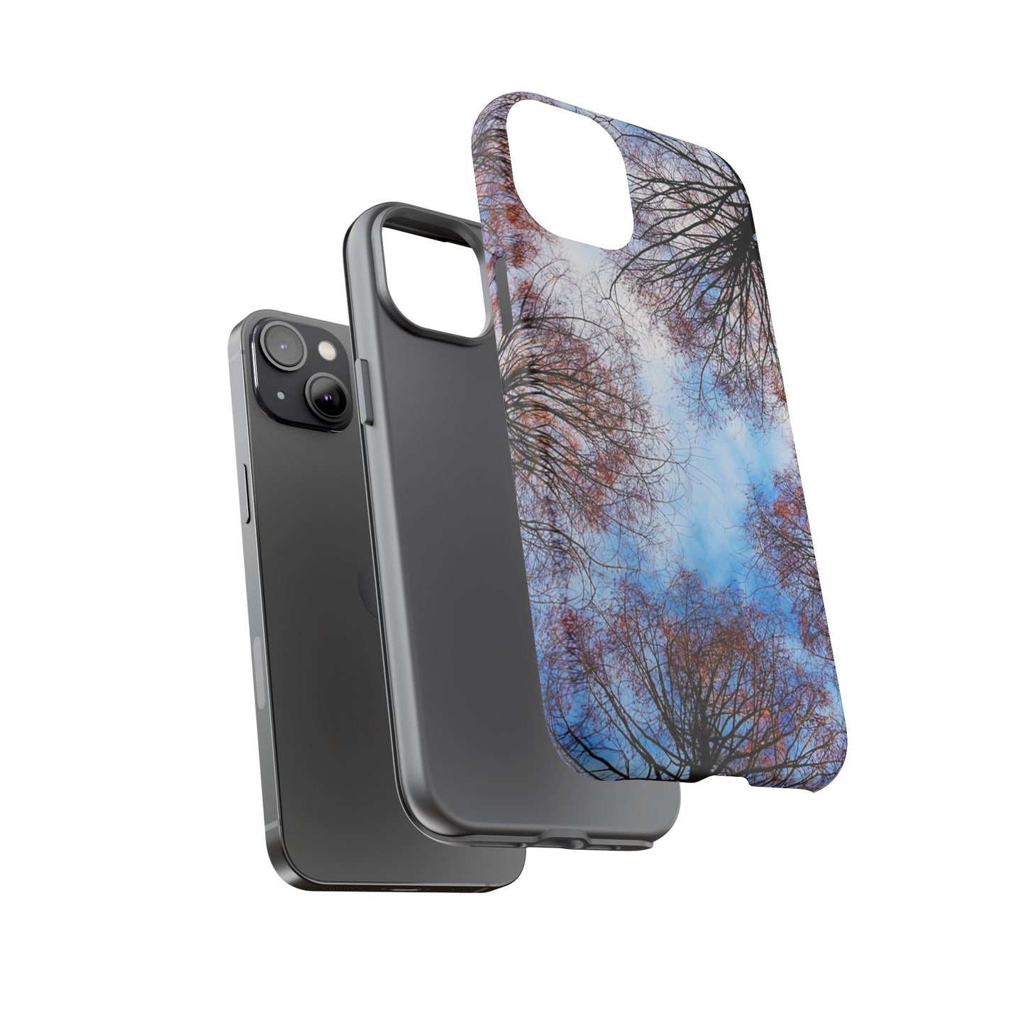 Skyward Trees Phone Case — Nature Forest Canopy Protective Tough Case
