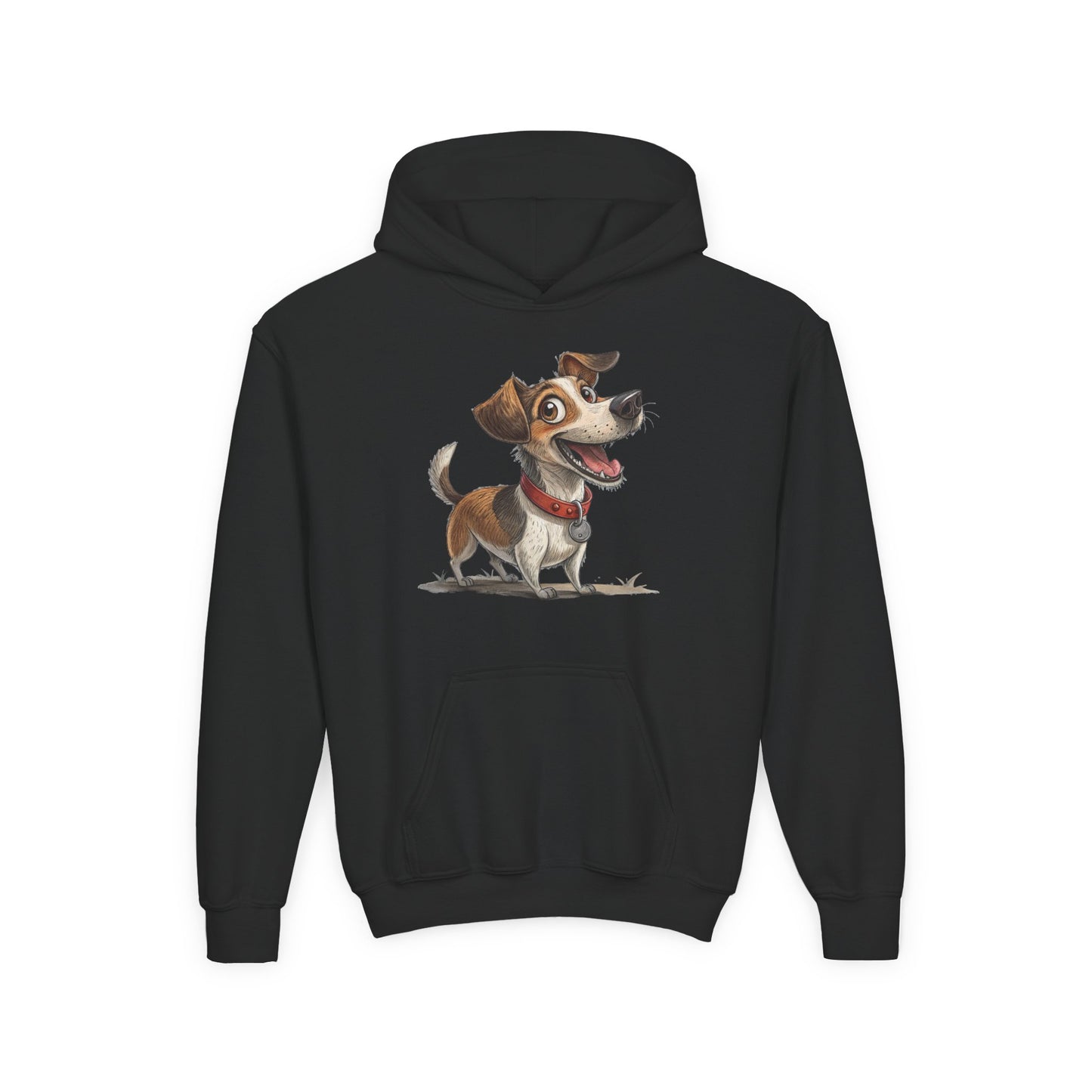 Kids Dog Hoodie – Cute Cartoon Jack Russell Puppy Sweatshirt (Custom Name Option)