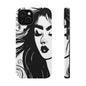 Artistic Black & White Portrait Phone Case — Magnetic Impact-Resistant