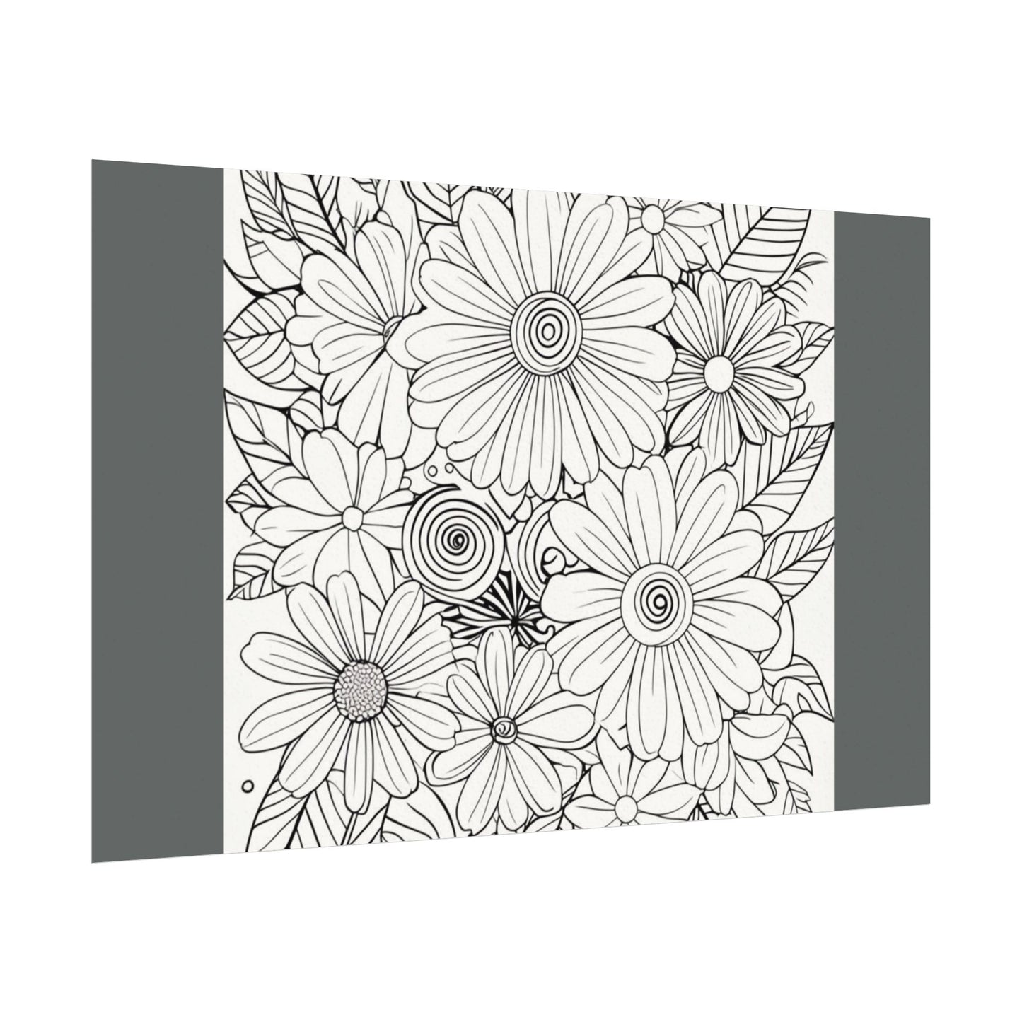 COLOR IT YOURSELF  Line Art Poster — Textured Matte Print