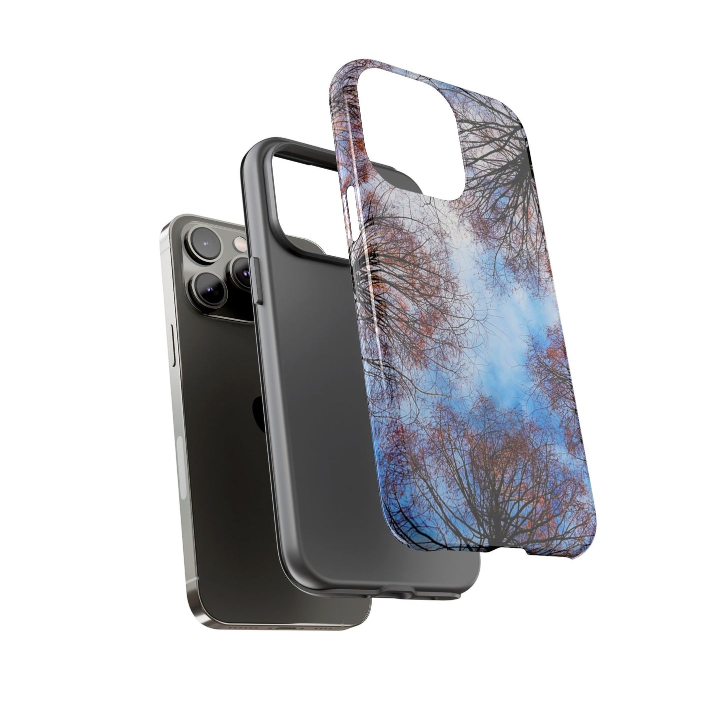 Skyward Trees Phone Case — Nature Forest Canopy Protective Tough Case