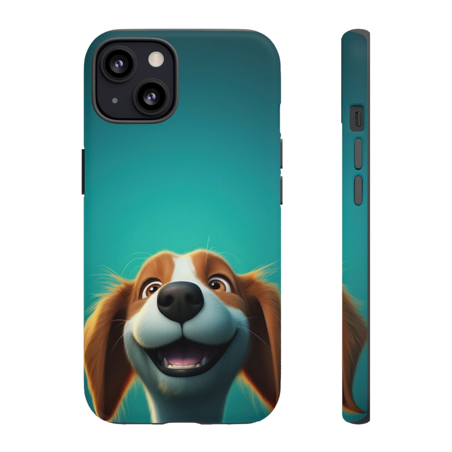 Happy Dog Phone Case — Cute Cartoon Puppy Protective Phone Cover