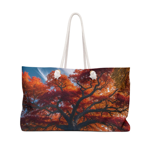 Autumn Canopy Weekender Bag — Fall Tree Travel Tote