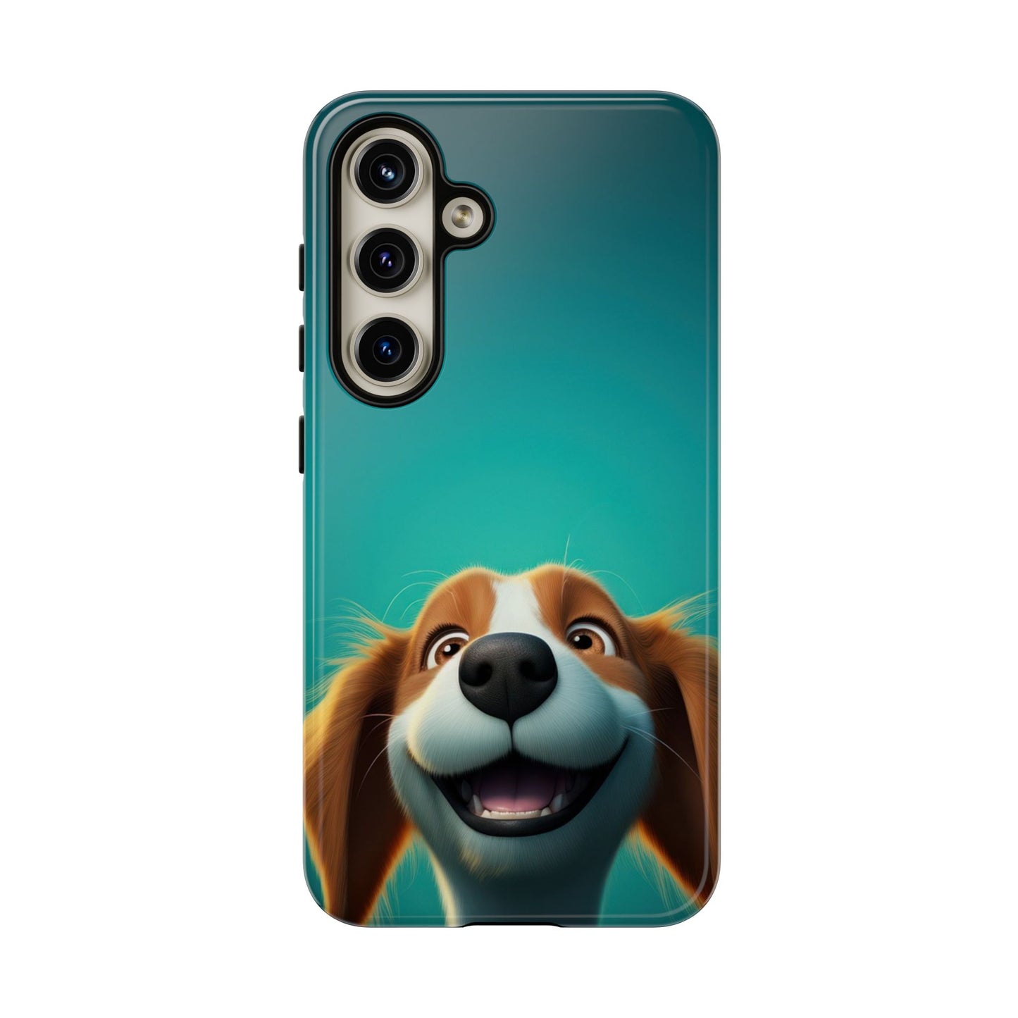 Happy Dog Phone Case — Cute Cartoon Puppy Protective Phone Cover