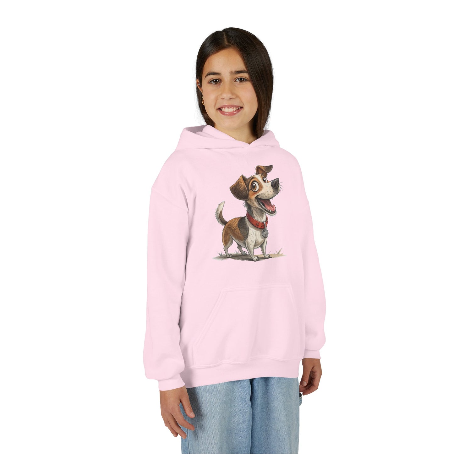 Kids Dog Hoodie – Cute Cartoon Jack Russell Puppy Sweatshirt (Custom Name Option)
