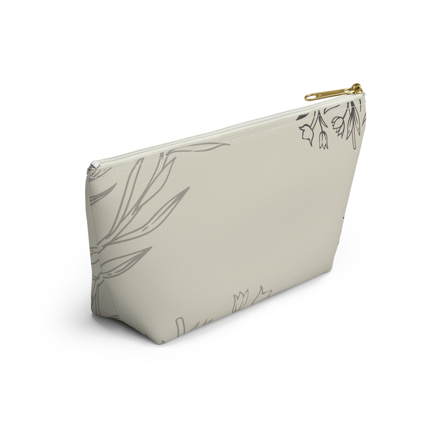 Floral Sketch Accessory Pouch — T‑Bottom Makeup & Travel Organizer
