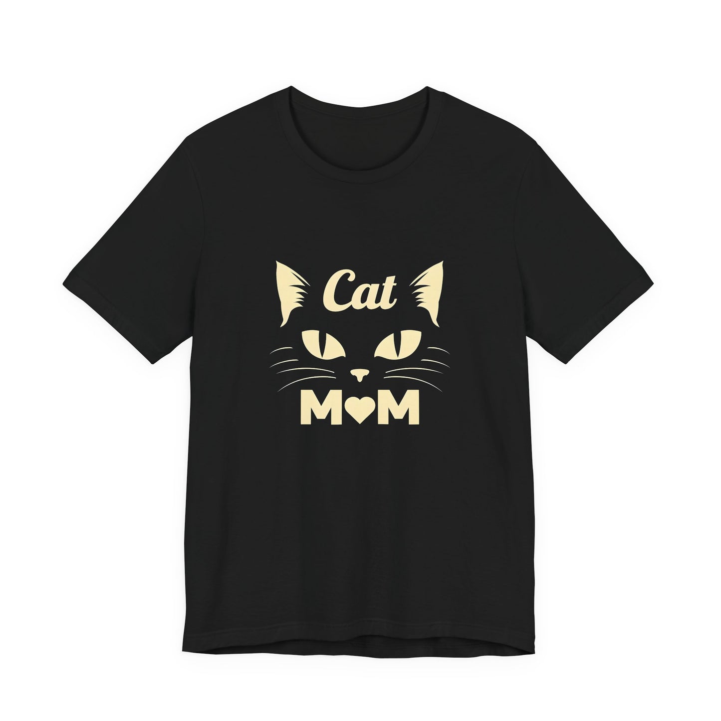 Cat Mom T-Shirt — Cute Cat Face Graphic Tee for Cat Lovers