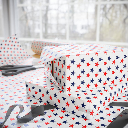 Wrapping Papers stars red white and blue