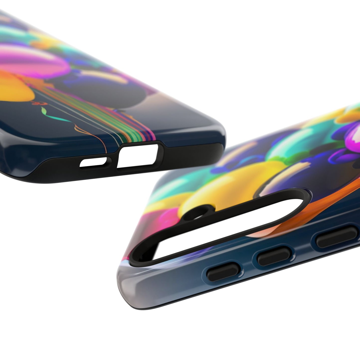 Colorful Balloon Tough Phone Case — Vibrant Party Balloons Protective Cover