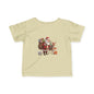 Infant Tee — Cute Santa with Reindeer Christmas Holiday Shirt for Babies