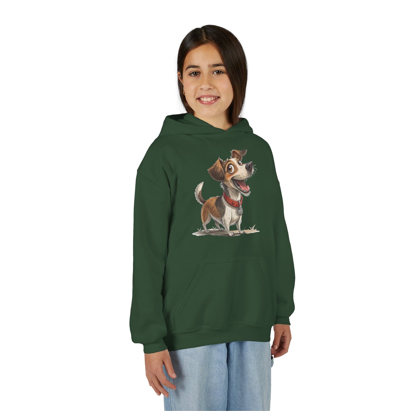 Kids Dog Hoodie – Cute Cartoon Jack Russell Puppy Sweatshirt (Custom Name Option)