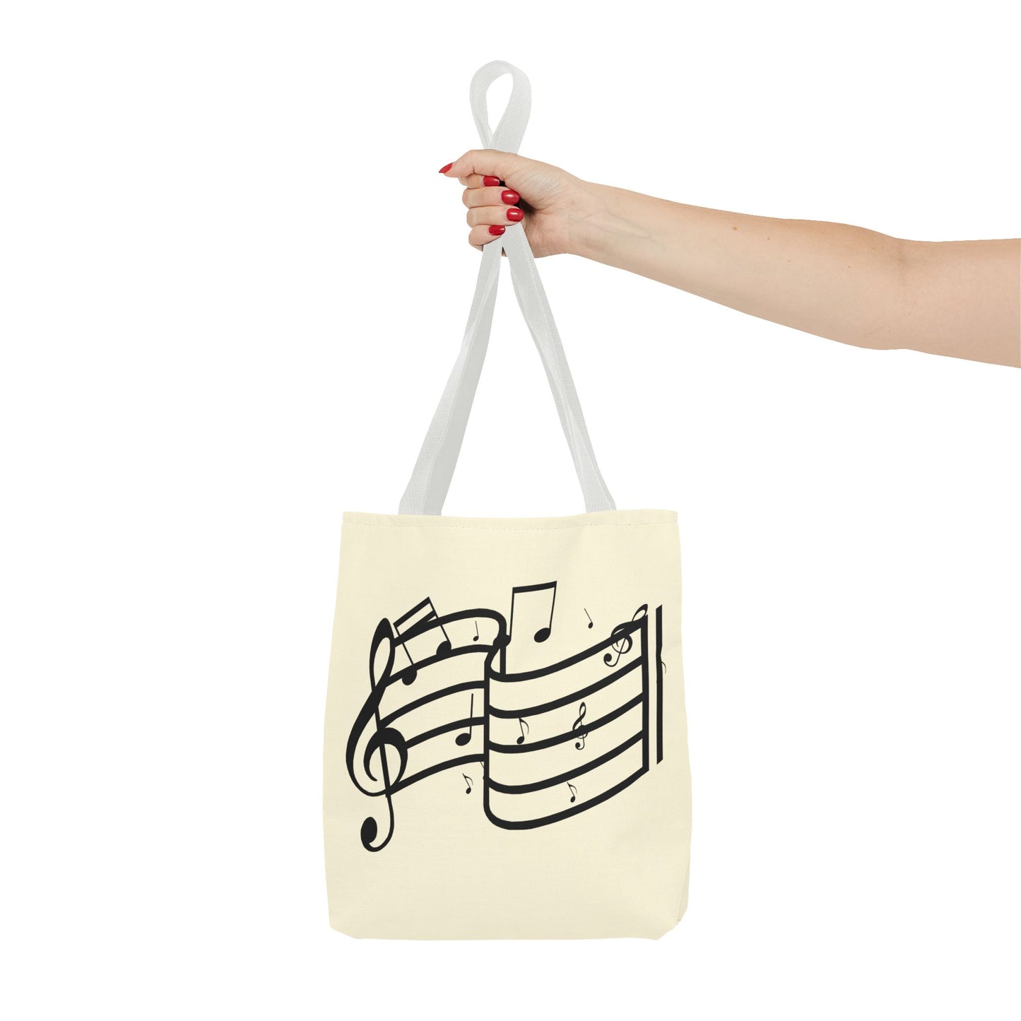 Music Notes Tote Bag — Sheet Melody Canvas Tote for Musicians & Music Lovers
