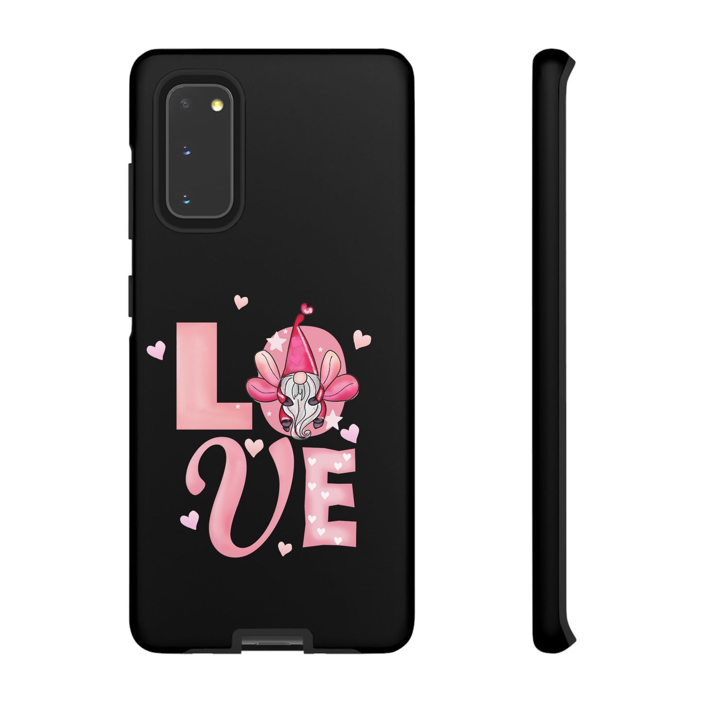 Love Gnome Phone Case — Cute Pink Heart Valentines Protective Case