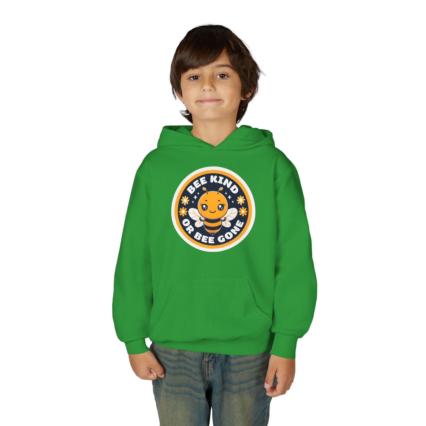 Bee Kind Badge hoodie | Youth Hoodie, Cute Bee Graphic