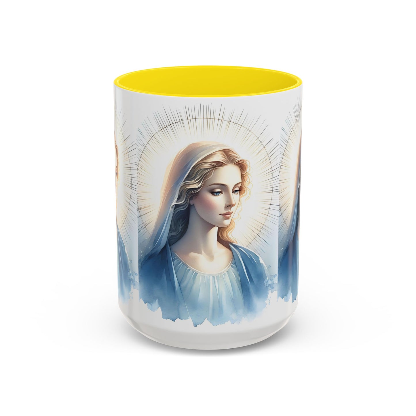 Serene Virgin Mary Accent Coffee Mug