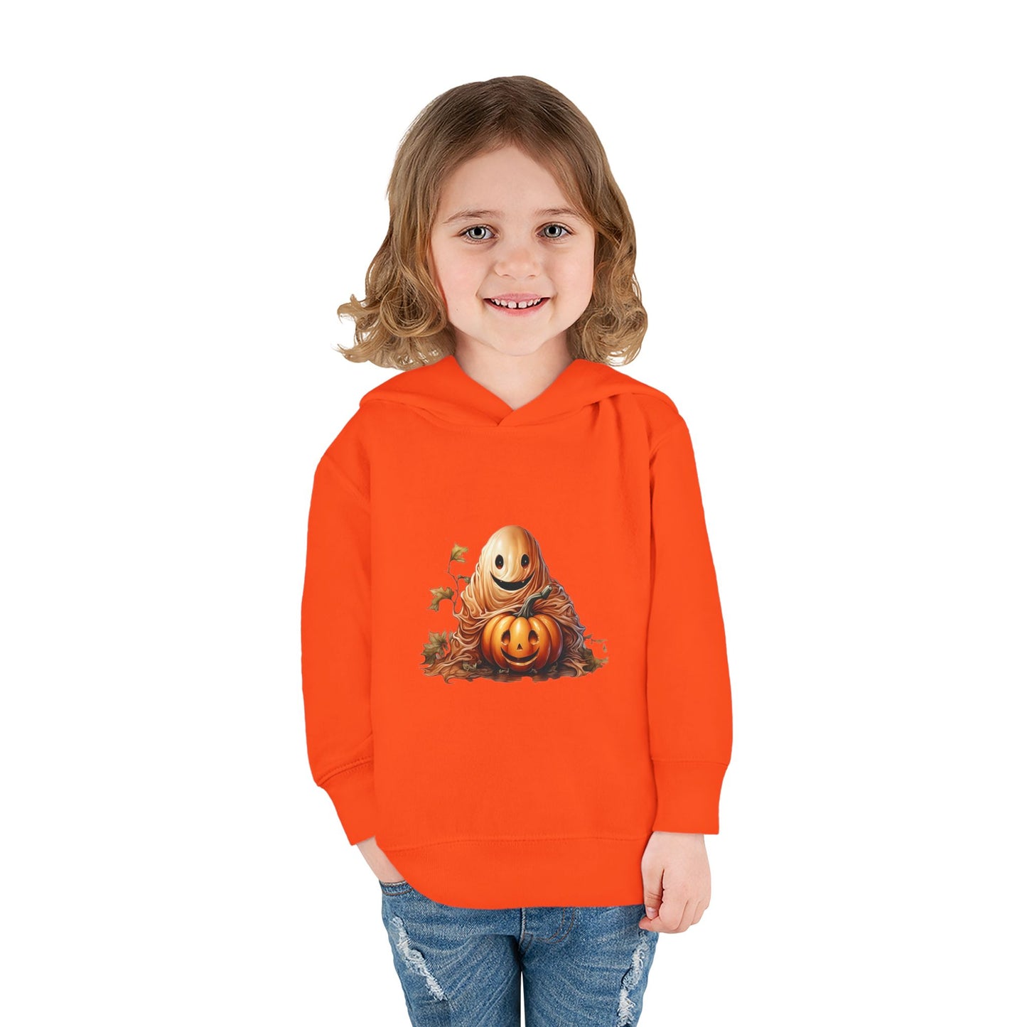 Halloween Toddler Hoodie, Cozy Pullover for Kids, Cute Fleece Sweatshirt, Perfect Fall Gift, Pumpkin Design