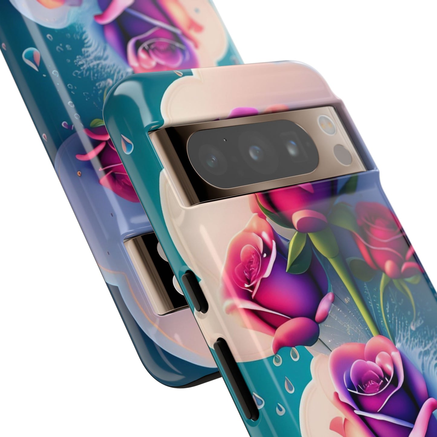 Floral Dream Tough Phone Case — Rose Bouquet Clouds Design