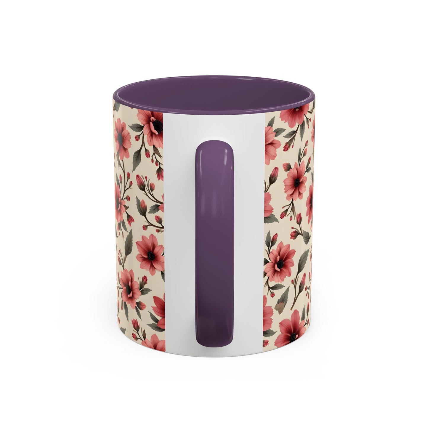 Floral Accent Coffee Mug, Cute Gift for Her, Coffee Lover's Mug, Mother's Day Gift, Housewarming Tea Mug