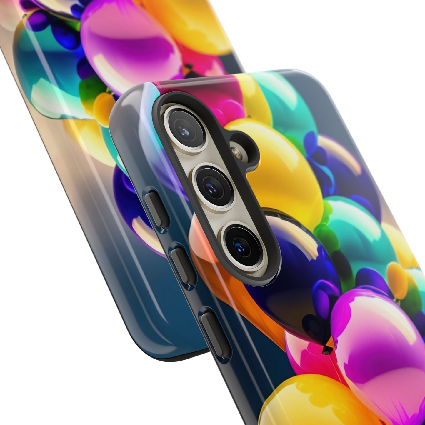 Colorful Balloon Tough Phone Case — Vibrant Party Balloons Protective Cover