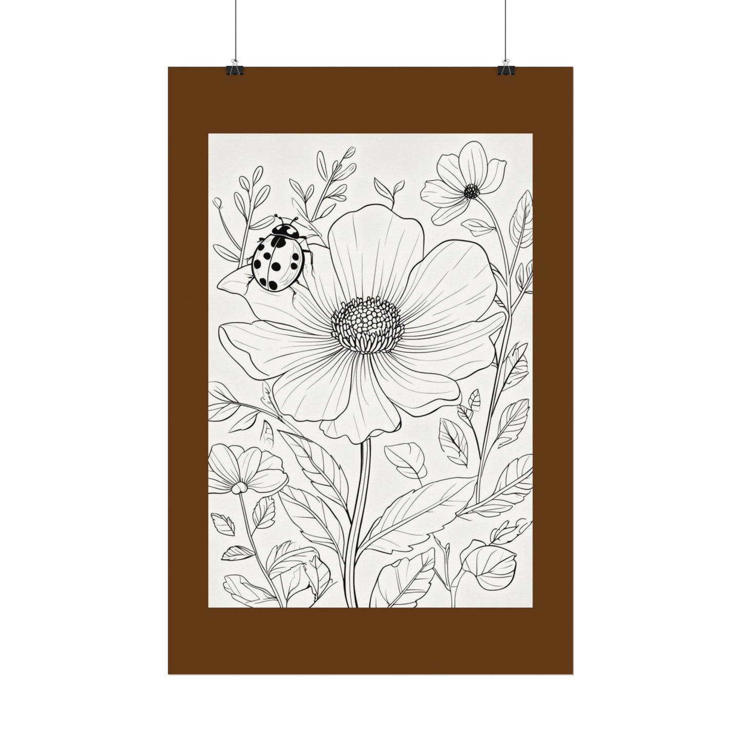 COLOR IT YOURSELF  Line Art Poster — Textured Matte Print