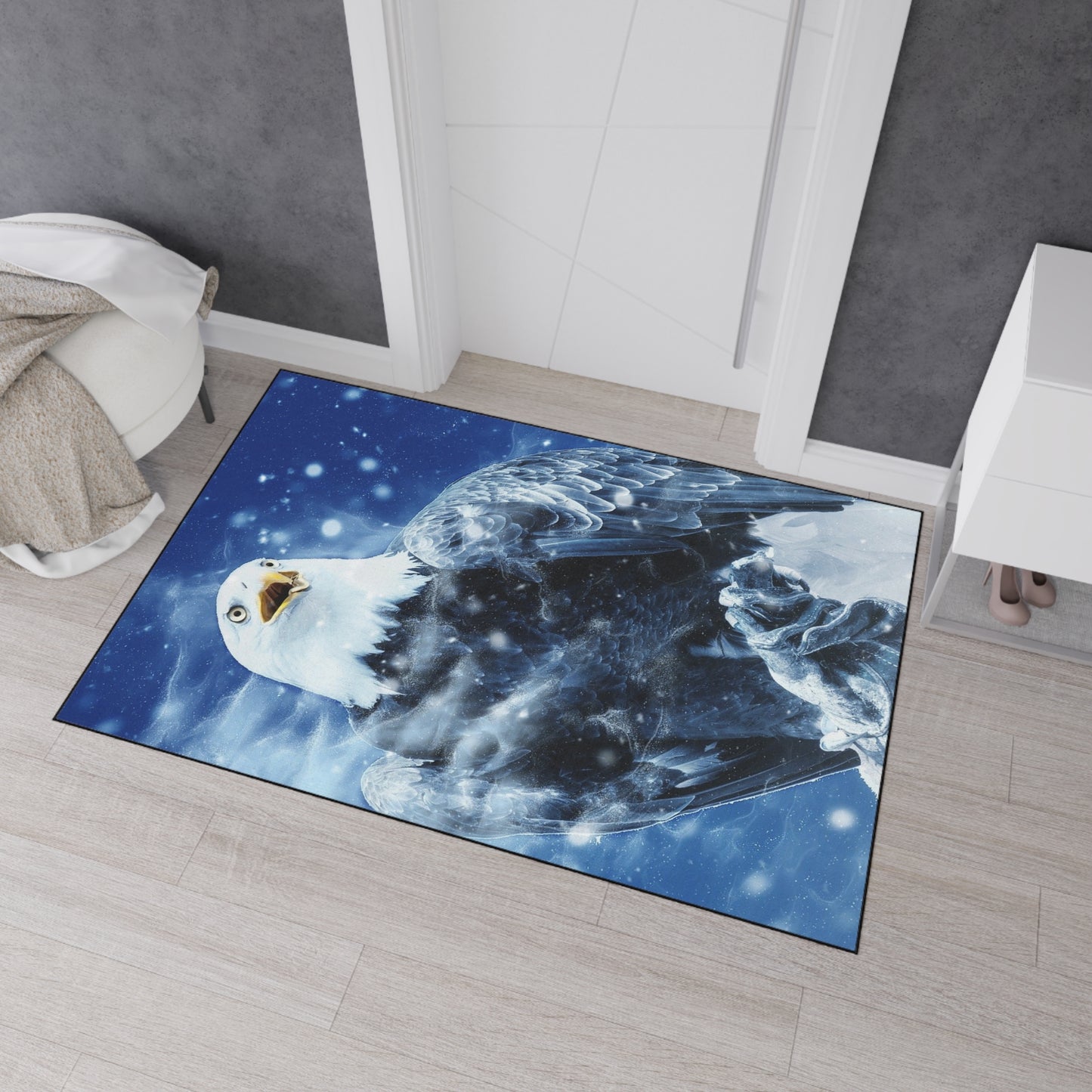 Eagle in Snow Heavy Duty Floor Mat – Durable Outdoor/Entryway Welcome Rug