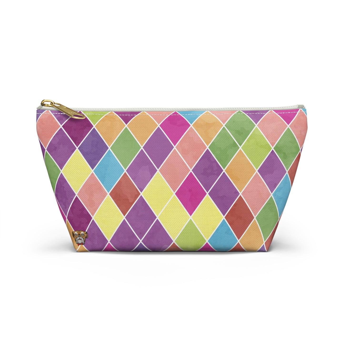 Vibrant Geometric Accessory Pouch, Colorful Makeup Bag, Travel Organizer, Gift for Artists, Pencil Case