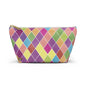 Vibrant Geometric Accessory Pouch, Colorful Makeup Bag, Travel Organizer, Gift for Artists, Pencil Case
