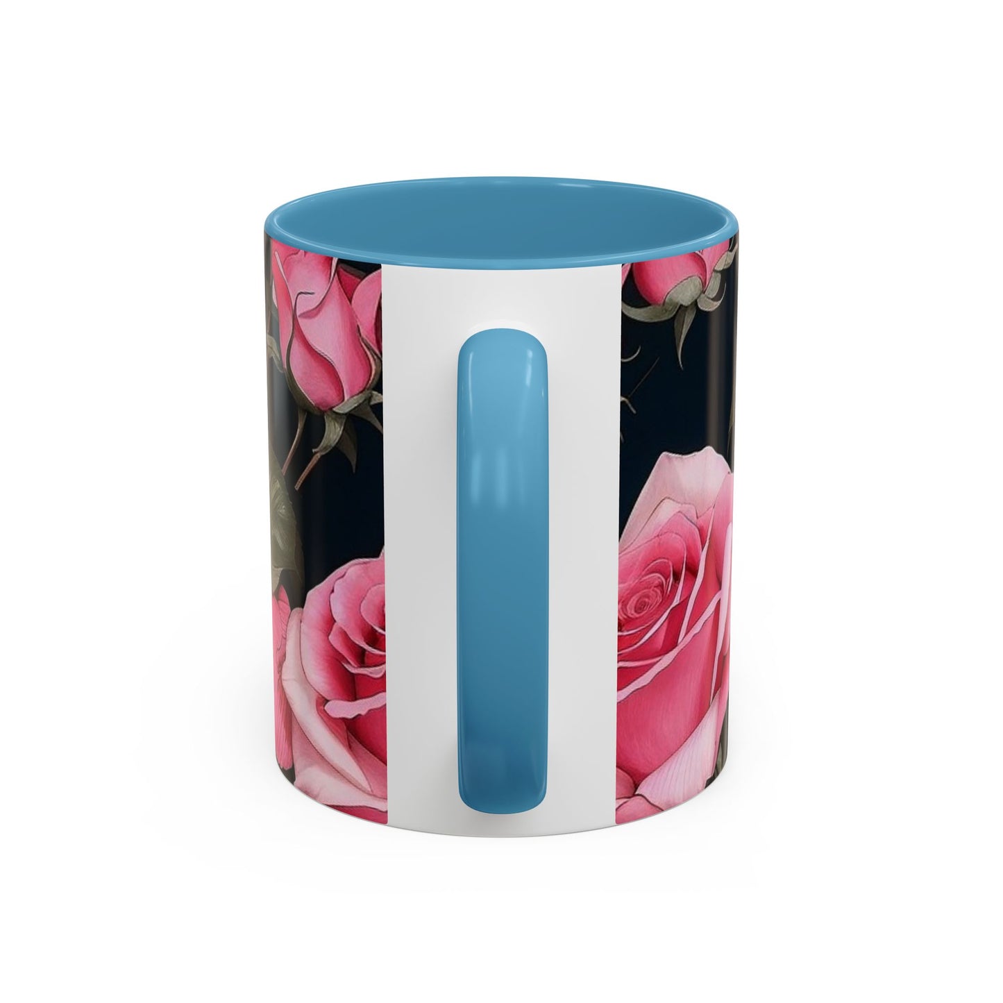 Floral Accent Coffee Mug, Gift for Her, Cute Floral Mug, Spring Decor, Coffee Lover Gift