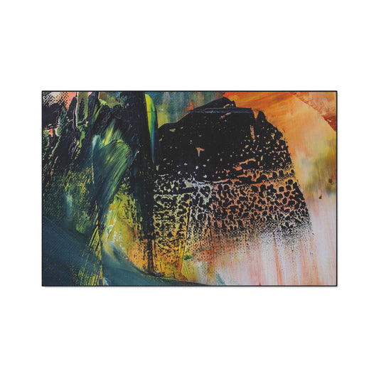 Abstract Art Heavy-Duty Floor Mat — Vibrant Brushstroke Entry Rug