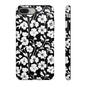 Floral Noir Tough Phone Case — Black & White Flower Protective Cover
