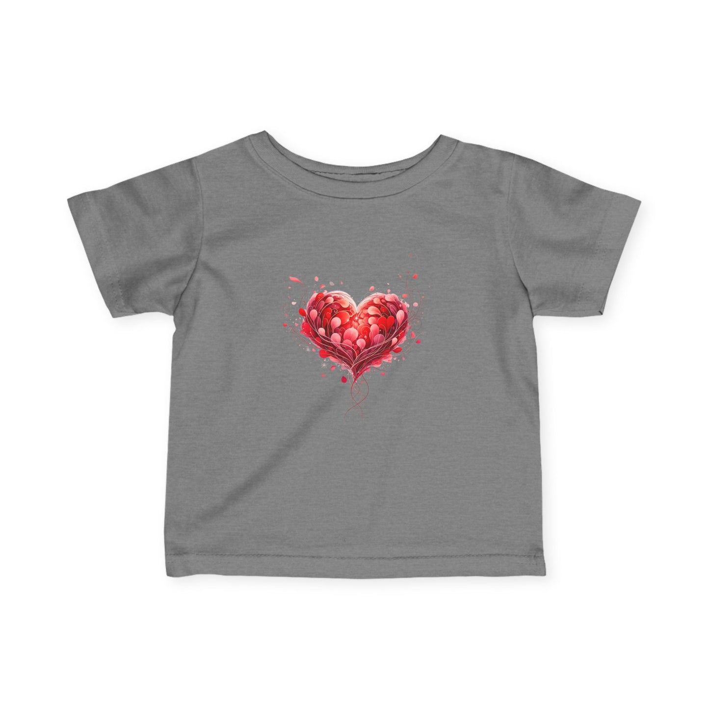 Infant Tee with Watercolor Heart – Baby Valentine Shirt