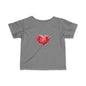 Infant Tee with Watercolor Heart – Baby Valentine Shirt