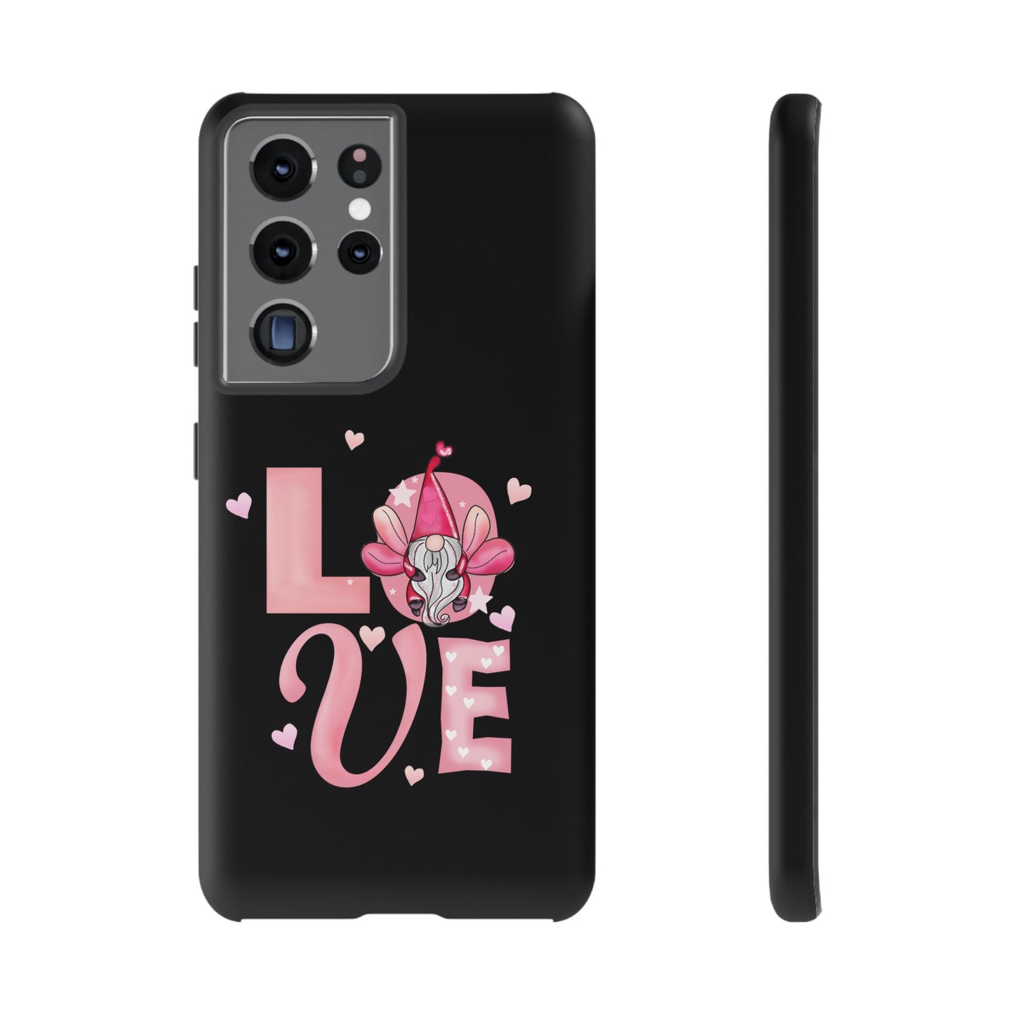 Love Gnome Phone Case — Cute Pink Heart Valentines Protective Case