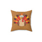 Thanksgiving Turkey Pillow, Cute Square Cushion, Fall Decor, Holiday Gift, Home Decoration, Cozy Thanksgiving