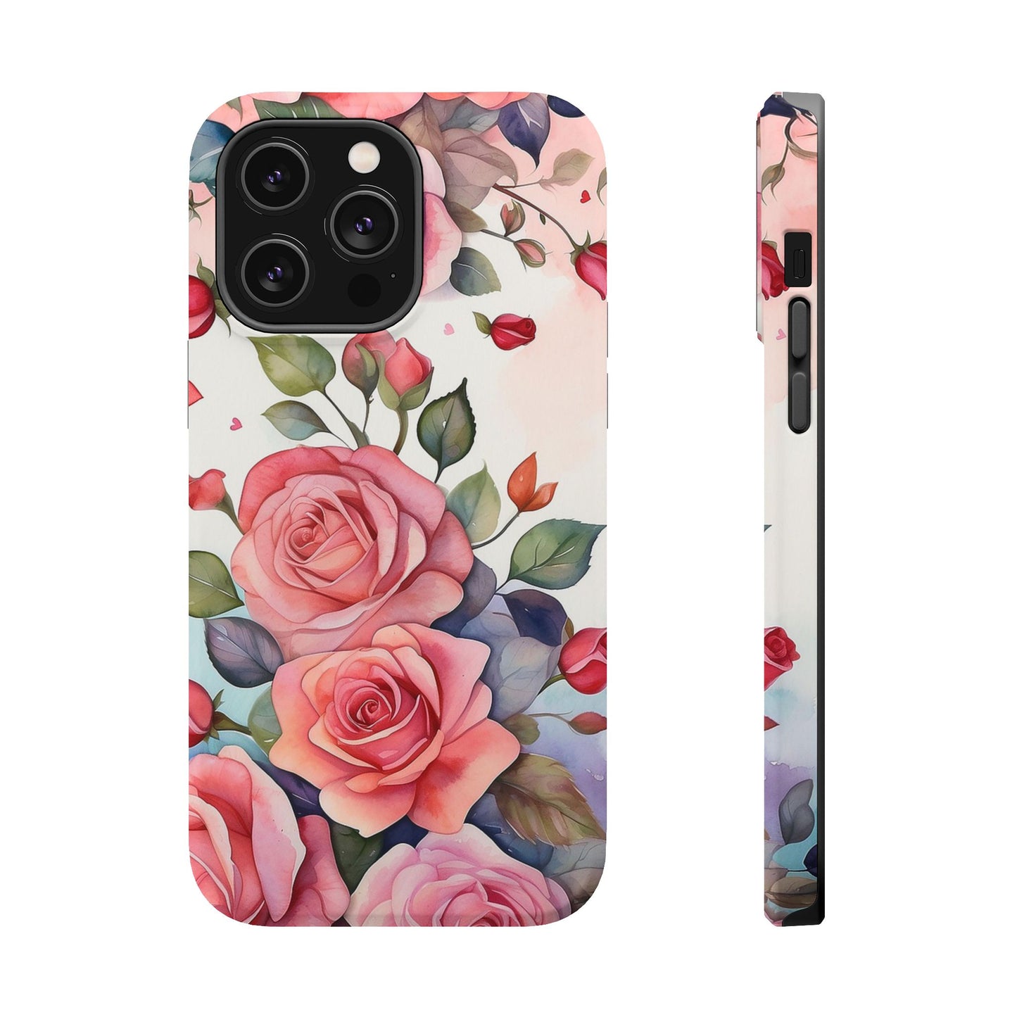 Floral Rose Magnetic Phone Case — Impact-Resistant Protective Cover